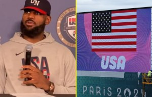 LeBron James delivered heartfelt message to young athletes before Olympics USA flag honor