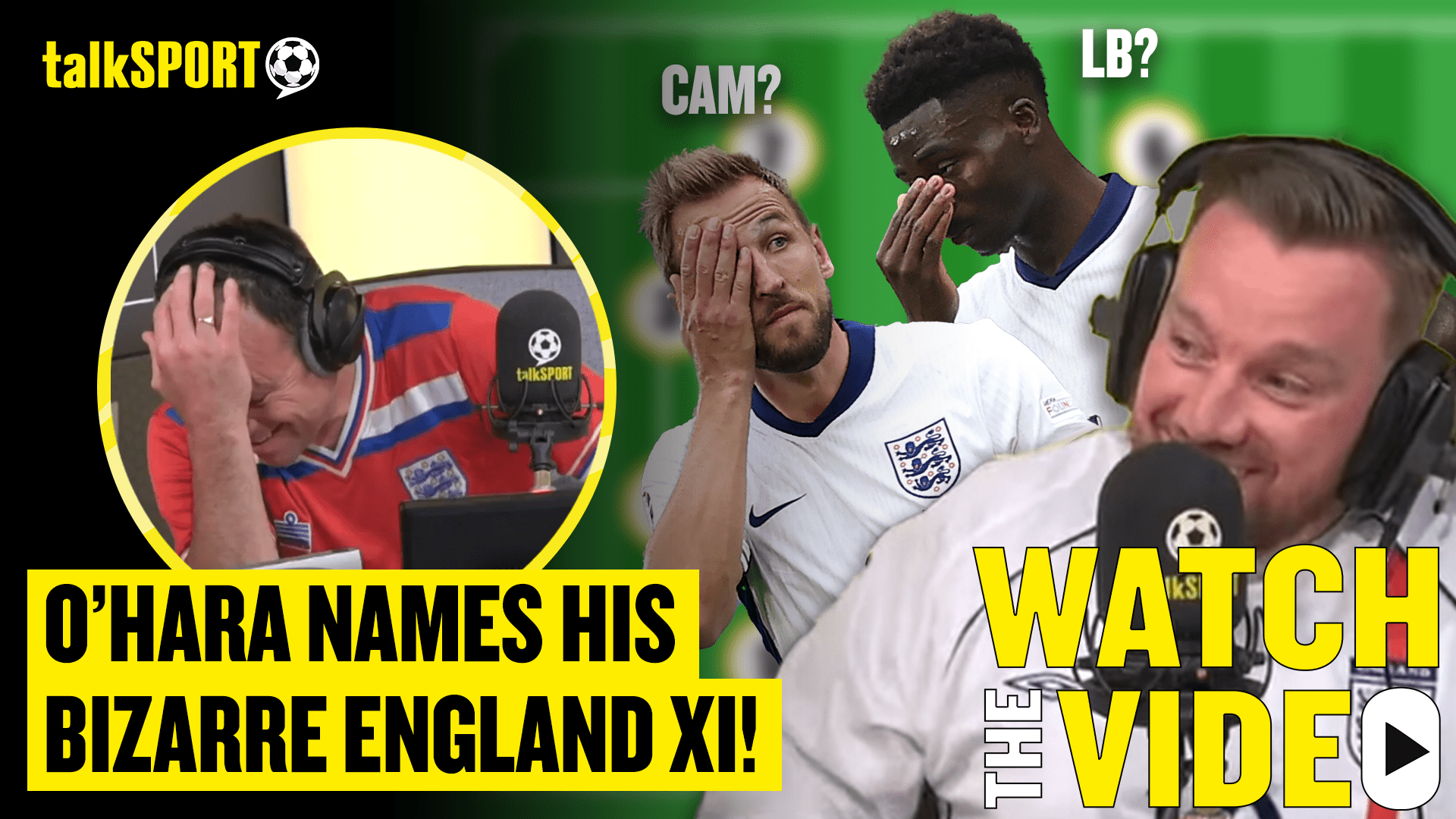 Jamie O'Hara names his bizarre England starting XI to face Switzerland